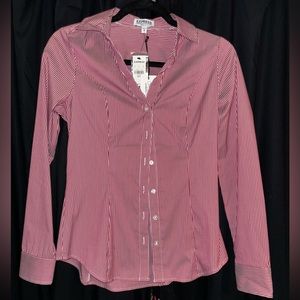 Express Ultimate Essential Shirt - Red Slim Fit Size XS